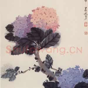 1980年 萧淑芳《万紫千红》国画花鸟作品图片鉴赏