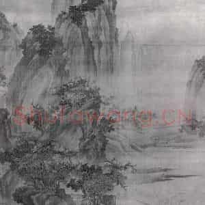 五代 荆浩《渔乐图》国画山水作品图片鉴赏