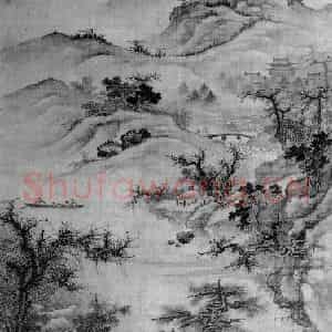 北宋 郭熙《秋山行旅图》国画山水作品图片鉴赏