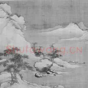 北宋 郭熙《雪景山水图》国画山水作品图片鉴赏