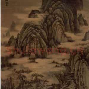五代 金人《洞天山堂图》国画山水作品图片鉴赏