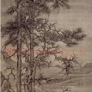 北宋 李成《寒林平野图》国画山水作品图片鉴赏