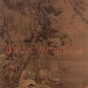 北宋 李成《寒林骑驴图》国画山水作品图片鉴赏