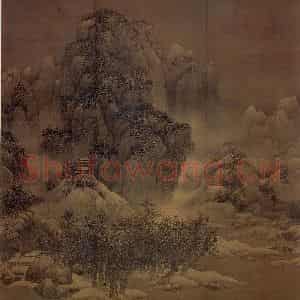 北宋 范宽《雪景寒林图》国画山水作品图片鉴赏