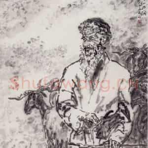 2002年 吴山明《古原》国画综合作品图片鉴赏