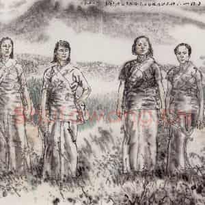 2003年 吴山明《果农》国画人物作品图片鉴赏