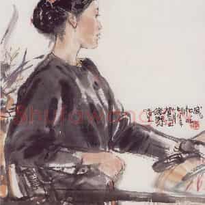 1978年 吴山明《傣家少女》国画人物作品图片鉴赏