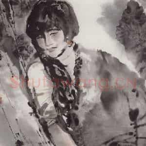 1986年 吴山明《藏女》国画综合作品图片鉴赏