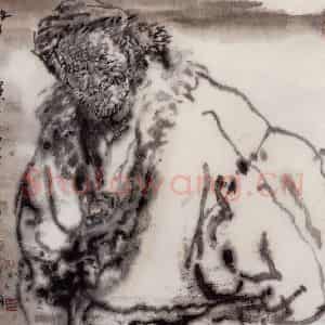 1988年 吴山明《牧牛老汉》国画人物作品图片鉴赏