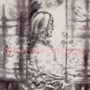 1994年 吴山明《朝圣》国画人物作品图片鉴赏