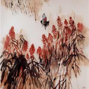 1989年 何海霞《慢慢走》国画综合写意作品图片鉴赏