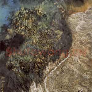 80年代 何海霞《激流勇进图》国画山水工笔作品图片鉴赏