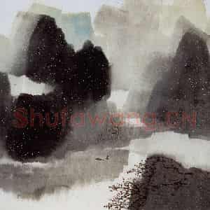 1991年 何海霞《笔下数青峰》国画山水写意作品图片鉴赏