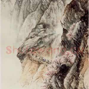 1956年 何海霞《开山筑路》国画山水写意作品图片鉴赏