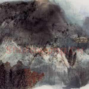 1994年 何海霞《山居秋暝》国画山水写意作品图片鉴赏