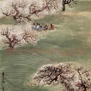1959年 何海霞《春在田间》国画综合写意作品图片鉴赏