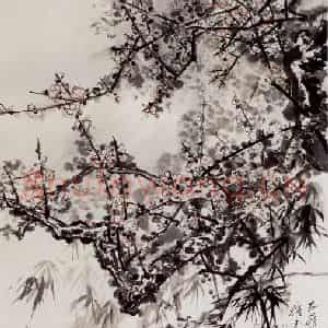 1996年 何海霞《五岭梅花》国画花鸟工笔作品图片鉴赏
