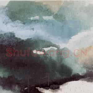 90年代 何海霞《幽谷出云》国画山水写意作品图片鉴赏