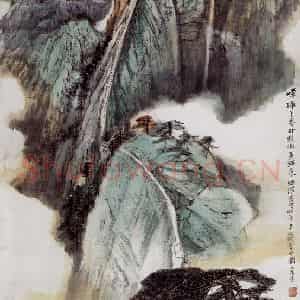 1978年 何海霞《峰插天界外》国画山水写意作品图片鉴赏