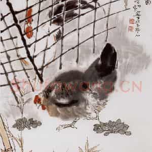 1980年 何海霞《相呼图》国画花鸟工笔作品图片鉴赏