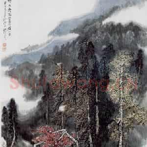 1981年 何海霞《王维诗意图》国画山水写意作品图片鉴赏