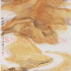 1987年 何海霞《沙漠驼铃》国画山水写意作品图片鉴赏