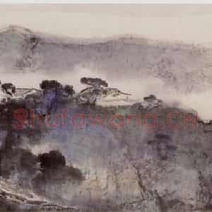 1999年 杨善深《山居图》国画山水作品图片鉴赏