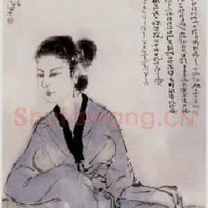 2000年 杨善深《崔莺莺》国画人物作品图片鉴赏