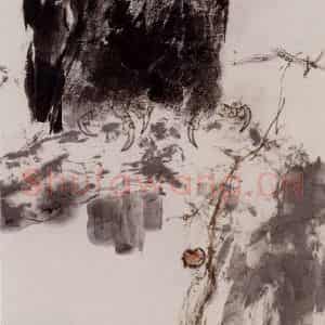 杨善深《苍鹰》国画花鸟作品图片鉴赏