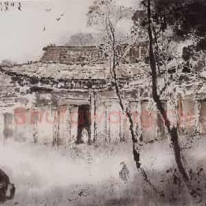 杨善深《诸葛词》国画山水作品图片鉴赏