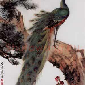 1961年 马晋《灵禽翠羽》国画花鸟作品图片鉴赏