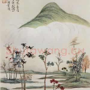 1922年 马晋《临新罗山人山水册页》国画山水作品图片鉴赏