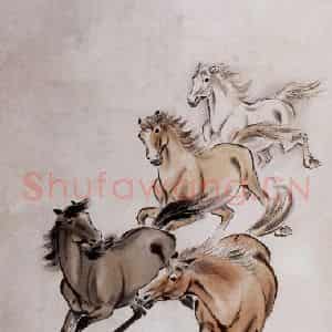 1965年 马晋《李长吉诗意图》国画花鸟作品图片鉴赏