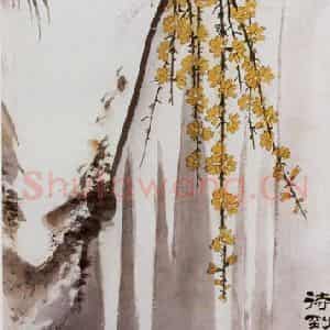 1965年 马晋《山花烂漫》国画花鸟作品图片鉴赏