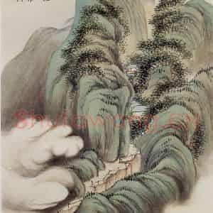 1922年 马晋《临新罗山人山水册页》国画山水作品图片鉴赏