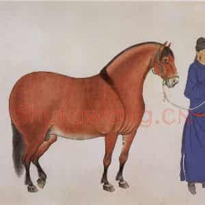 1924年 马晋《临赵氏三代三马图》国画综合作品图片鉴赏