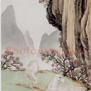 1948年 马晋《动物四条屏》国画综合作品图片鉴赏