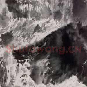 近现代 宋雨桂《寒云赋》国画山水作品图片鉴赏