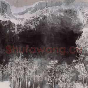 近现代 宋雨桂《腊月》国画山水作品图片鉴赏