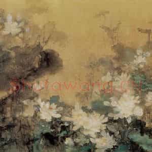 近现代 宋雨桂《白荷图》国画山水作品图片鉴赏