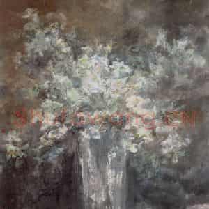 近现代 宋雨桂《百合》国画山水作品图片鉴赏