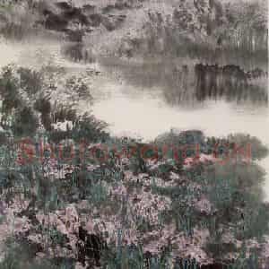 近现代 宋雨桂《乡恋》国画山水作品图片鉴赏