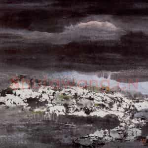 近现代 宋雨桂《骤雨初歇》国画山水作品图片鉴赏