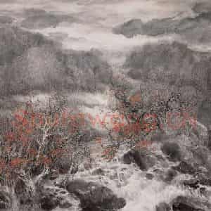 近现代 宋雨桂《菁山秋水》国画山水作品图片鉴赏
