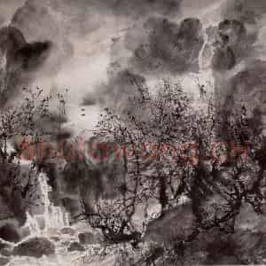 近现代 宋雨桂《云水图》国画山水作品图片鉴赏