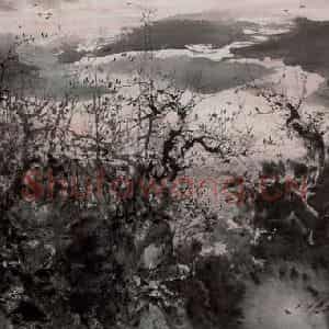 近现代 宋雨桂《寒林图》国画山水作品图片鉴赏