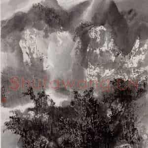 近现代 宋雨桂《菁山行》国画山水作品图片鉴赏