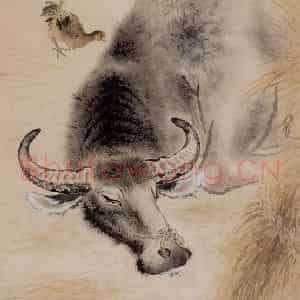 1960年 方人定《耕罢》国画花鸟作品图片鉴赏