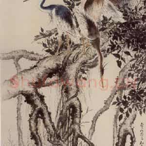 1961年 方人定《栖息》国画花鸟作品图片鉴赏