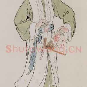 1963年 方人定《李香君》国画人物作品图片鉴赏